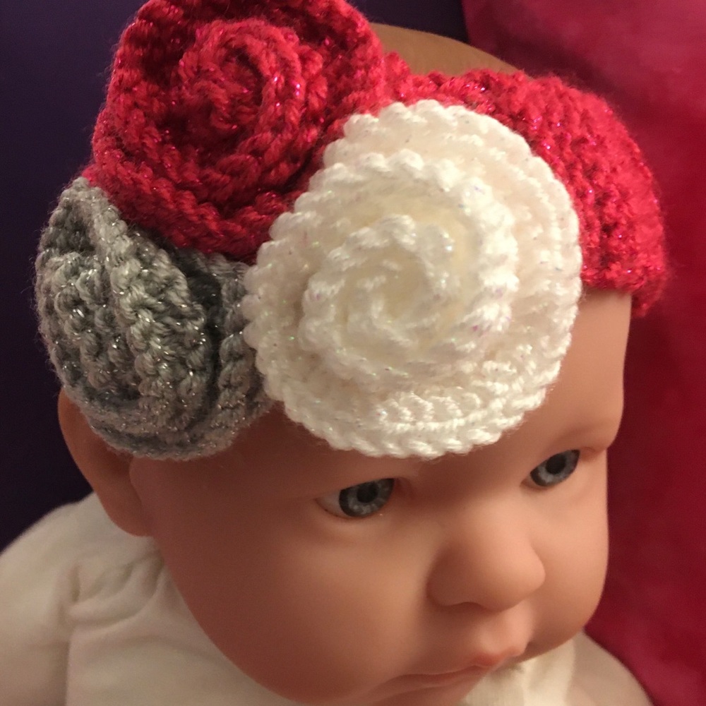 Hand Knit Baby Headband by NanaBee Knits